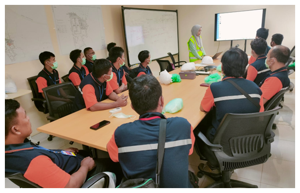Classroom training for industrial cleaning team